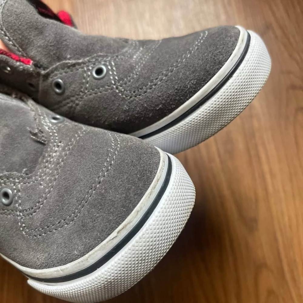 Vans Half Cab Gray Suede and Buffalo Plaid Sneakers for Kids Toddler 10 - Picture 6 of 6